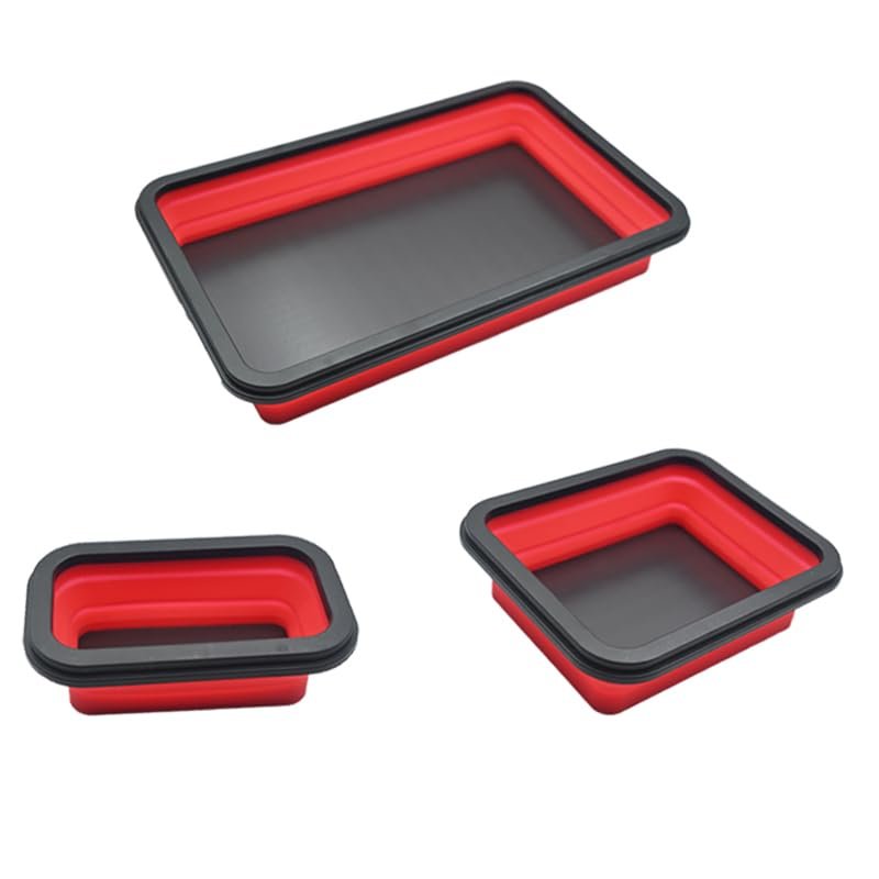 Unifizz Foldable Magnetic Parts Tray, Silicone Tool Trays for Screws and Nuts
