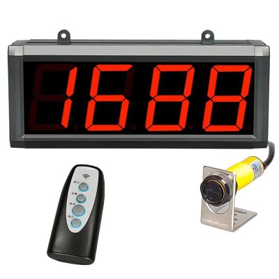 Electronic Digital Counter with Remote, 4-Digit LED Display