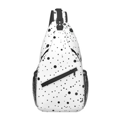 Unisex Crossbody Backpack for Sports, Running & Hiking – Black/White, Black, One Size