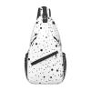 Unisex Crossbody Backpack for Sports, Running & Hiking – Black/White, Black, One Size view 1