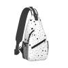 Unisex Crossbody Backpack for Sports, Running & Hiking – Black/White, Black, One Size view 2