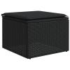 Juroupi 8-Piece Garden Sofa Set with Cushions, Black Poly Rattan - 3270950 view 4