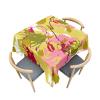 Morbuy Square Tablecloth, 3D Painting Style, Wipeable, Lotus Effect, Khaki, 100 x 100 cm view 1