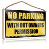 Funny Bathroom Decor "No Trespassing With Out Owners Permission," Wooden Sign, Mancave Decor, 15 x 28 cm view 1