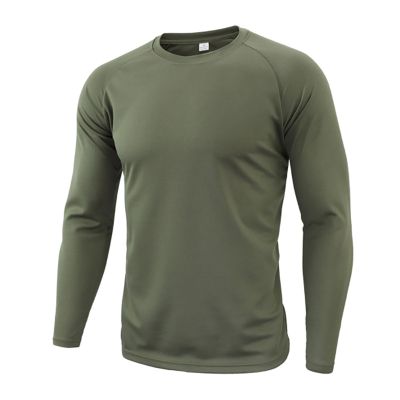 Duohropke Men's Camouflage Print Long-Sleeve Sports Shirt