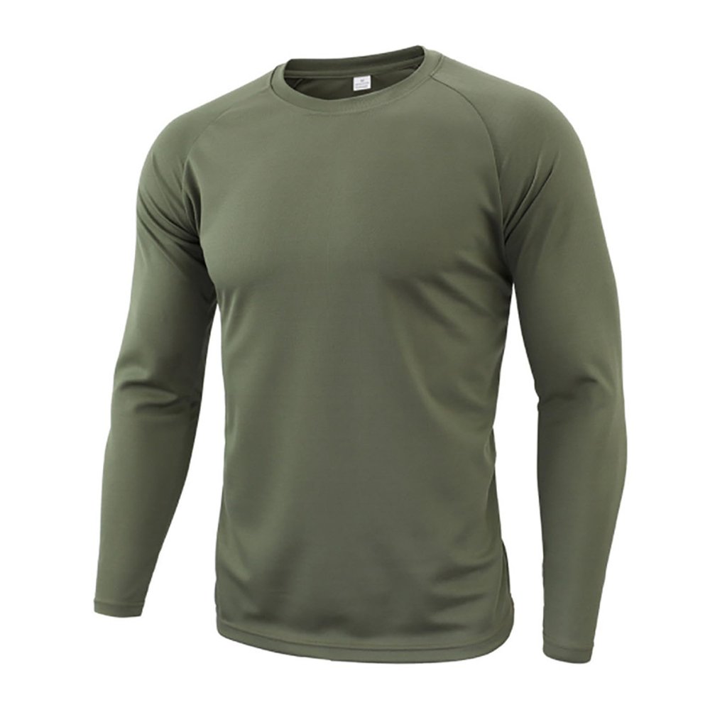 Duohropke Men's Camouflage Print Long-Sleeve Sports Shirt