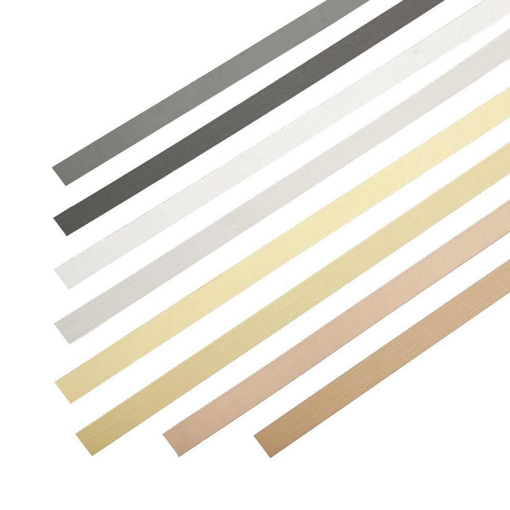 LKYJD Wall and Fireplace Trim, Rose Gold Metallized Brushed Stainless Steel, Peel-and-Stick (10 mm x 60 m)