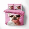 MOBEITI French Bulldog Bedding Set 200x200, Reversible Microfiber Duvet Cover Set view 1