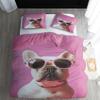MOBEITI French Bulldog Bedding Set 200x200, Reversible Microfiber Duvet Cover Set view 3