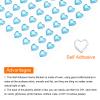 QUARKZMAN 192-Piece 6 mm Blue Self-Adhesive Heart Rhinestones view 3