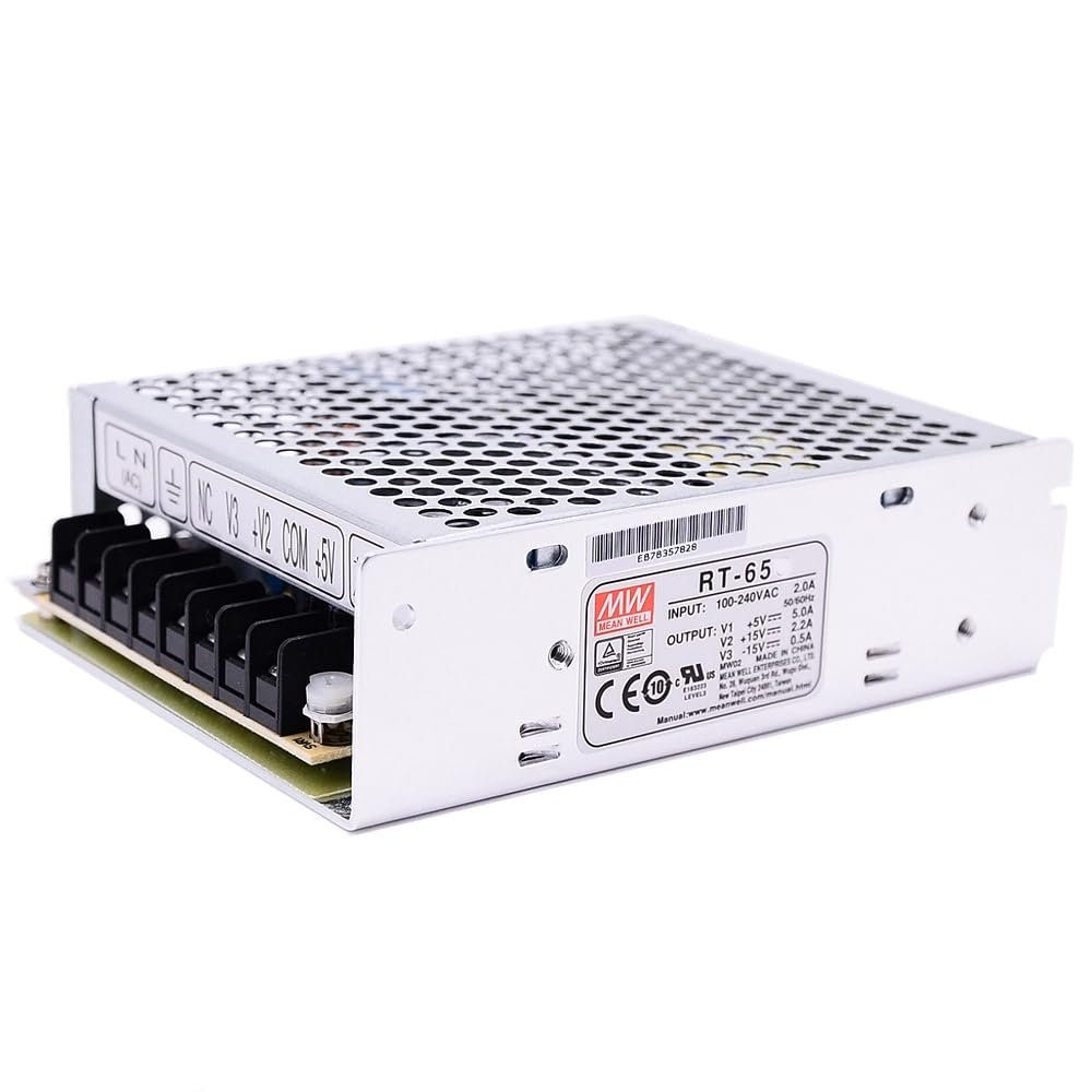 Mean Well RT Switching Power Supply, RT-65D, 65 W, 4 A