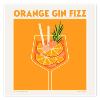 Posterlounge Orange Gin Fizz Poster