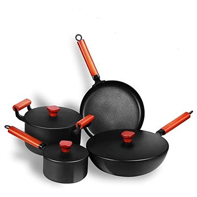 Cookware Set with Wok, Pots and Frying Pan