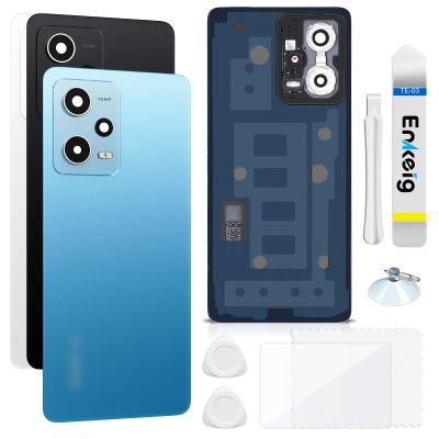 Enkeig Back Cover Glass for Xiaomi Redmi Note 12 Pro 5G, Blue