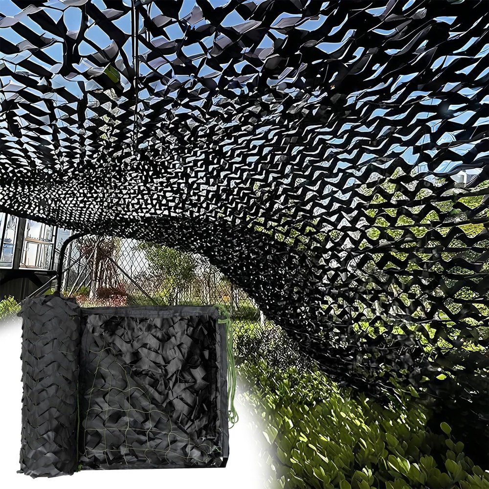 Black Camouflage Net 2 x 10 m (6.5 x 32.8 ft)