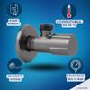 LAXARA Colored Angle Stop Valve, 3/8 in to 1/2 in x 1/2 in Wall Connection, Selectable Colors (Black Steel, 3/8 in) view 2