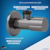 LAXARA Colored Angle Stop Valve, 3/8 in to 1/2 in x 1/2 in Wall Connection, Selectable Colors (Black Steel, 3/8 in) view 4