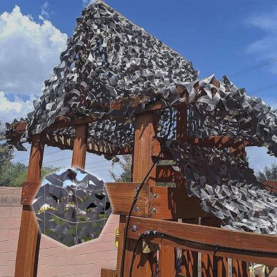 Gray Camouflage Net 2 x 7 m (6.5 x 23 ft), Reinforced Shade Net