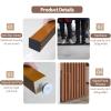 6-Piece Room Divider Set, Floor-to-Ceiling Wooden Slat Privacy Screens view 4