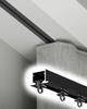 Invisible Cuttable Ceiling Curtain Track, Aluminum, Black, 200 cm view 1