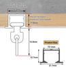Invisible Cuttable Ceiling Curtain Track, Aluminum, Black, 200 cm view 4