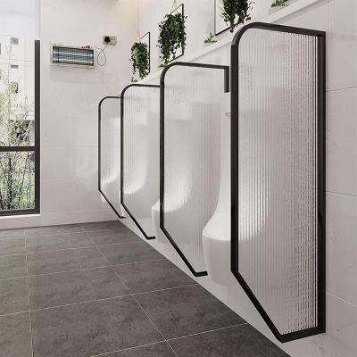 Wall-Mounted Urinal Privacy Partition for Public Restrooms