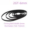 GT2 3D Printer Timing Belt, 6 mm Wide, 2GT-740, 734–754 mm view 3