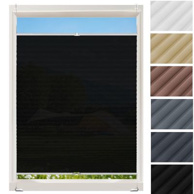 Pleated Blind Klemmfix, Black, 50 x 150 cm