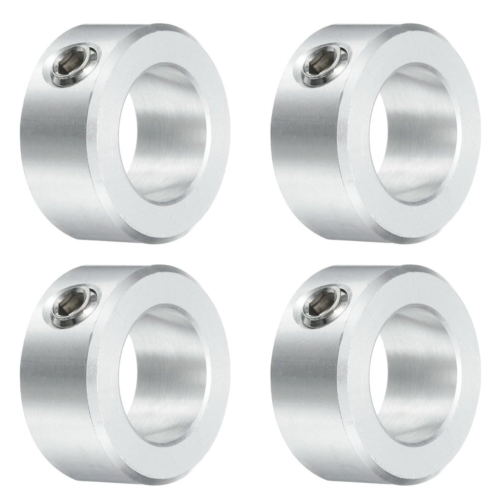 QUARKZMAN 4-Piece Shaft Collar Set, 3/4" Bore, 1-1/4" OD, 9/16" Width, Aluminum Alloy Set-Screw Collars
