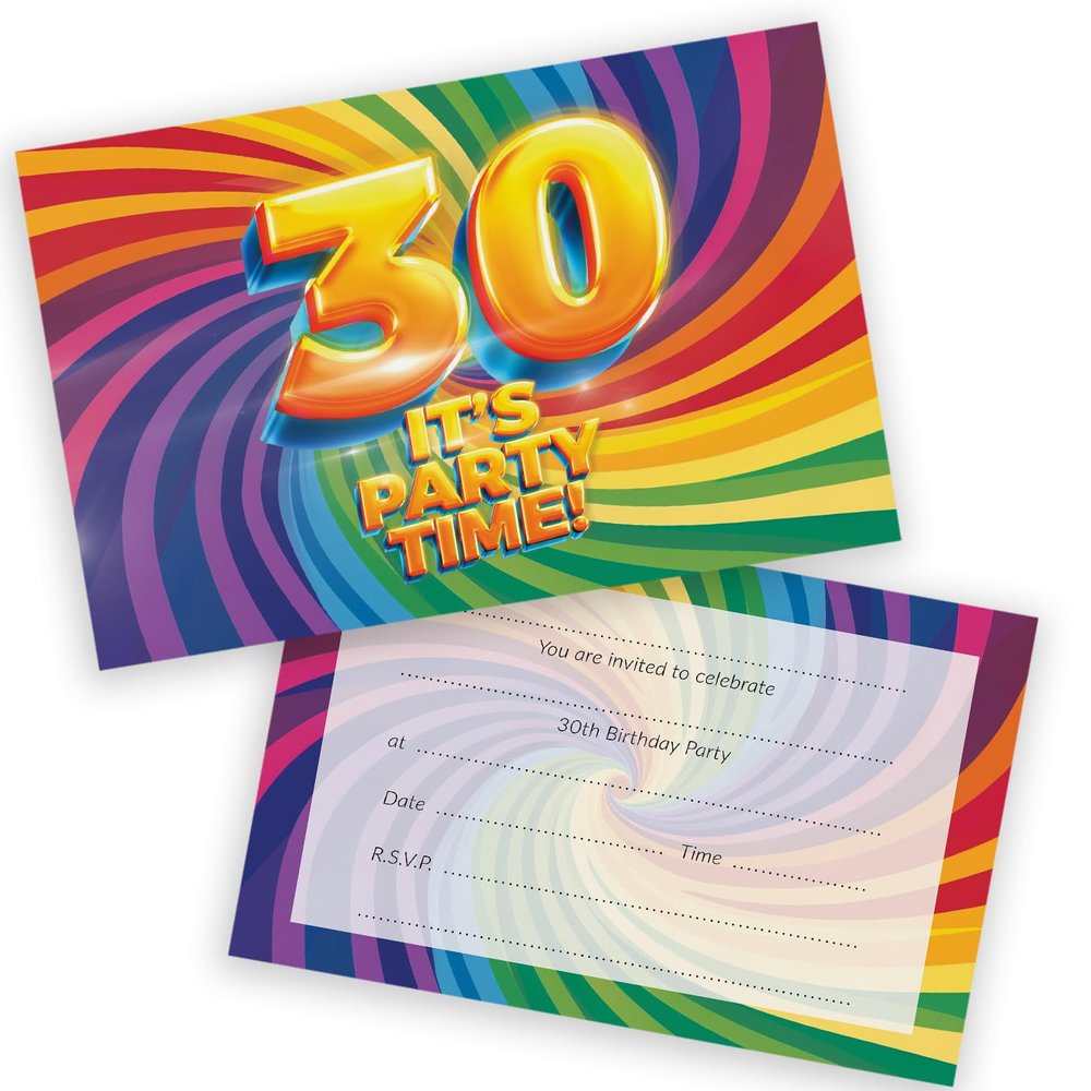 30th Birthday Party Invitations for Women and Men, Now It's Party