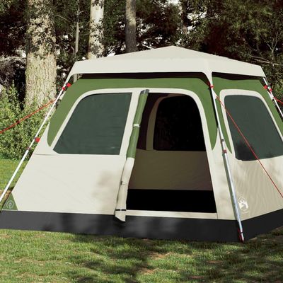 6-Person Green Quick-Release Dome Family Tent, CIADAZ Camping Tent - 4004233