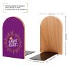 Non-Slip Bookends for Shelves, Sturdy Stand, 1 Pair view 2