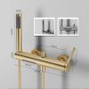 XJTNLB Brushed Gold Waterfall Bathtub Faucet with Hand Shower view 2