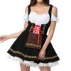 Women's Medieval Irish Shirt Dress Costume with Corset and Trumpet Sleeves, Size M view 1