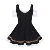 Women's Medieval Irish Shirt Dress Costume with Corset and Trumpet Sleeves, Size M view 3