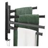 Wall-Mounted Aluminum Swivel Towel Rack with 180° Rotating Bars view 1