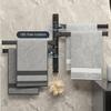 Wall-Mounted Aluminum Swivel Towel Rack with 180° Rotating Bars view 4