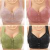 GDKRTNAJ Bras for Older Women, Cotton Front-Button Bras, Comfortable Practical Underwear (3pc/D,46) view 2