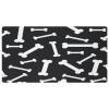 VAPOKF Kitchen Mat with Bone Pattern, Non-Slip, Washable, Absorbent, Black and White view 1