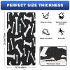 VAPOKF Kitchen Mat with Bone Pattern, Non-Slip, Washable, Absorbent, Black and White view 2
