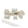 QMKADFQXF 100-Piece DC 12V 50mA SMD Tactile Push Button Switch, 4-Pin, 3 × 4 × 2.5mm, White view 2