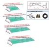 Modern Green Front Door Awning, 24 x 51 in view 2