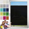 Pleated Blind Klemmfix No-Drill 56 x 185 cm, Privacy and Sun Protection, Black view 1