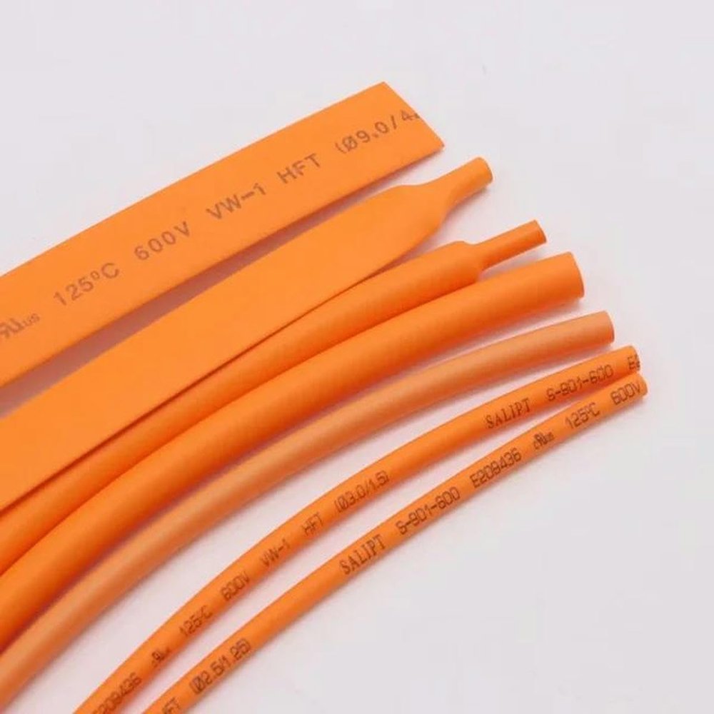 1 m Orange 2:1 Heat-Shrink Tubing, Insulated, 5 mm
