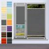 No-Drill Pleated Blind 94 x 120 cm, Clamp-Fix Mount, Thermal, Gray view 1
