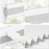 No-Drill Pleated Blind 94 x 120 cm, Clamp-Fix Mount, Thermal, Gray view 3