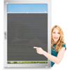 Pleated Shade, No-Drill Clamp Blind, 56 x 140 cm, Privacy and Sun Protection, Gray view 1