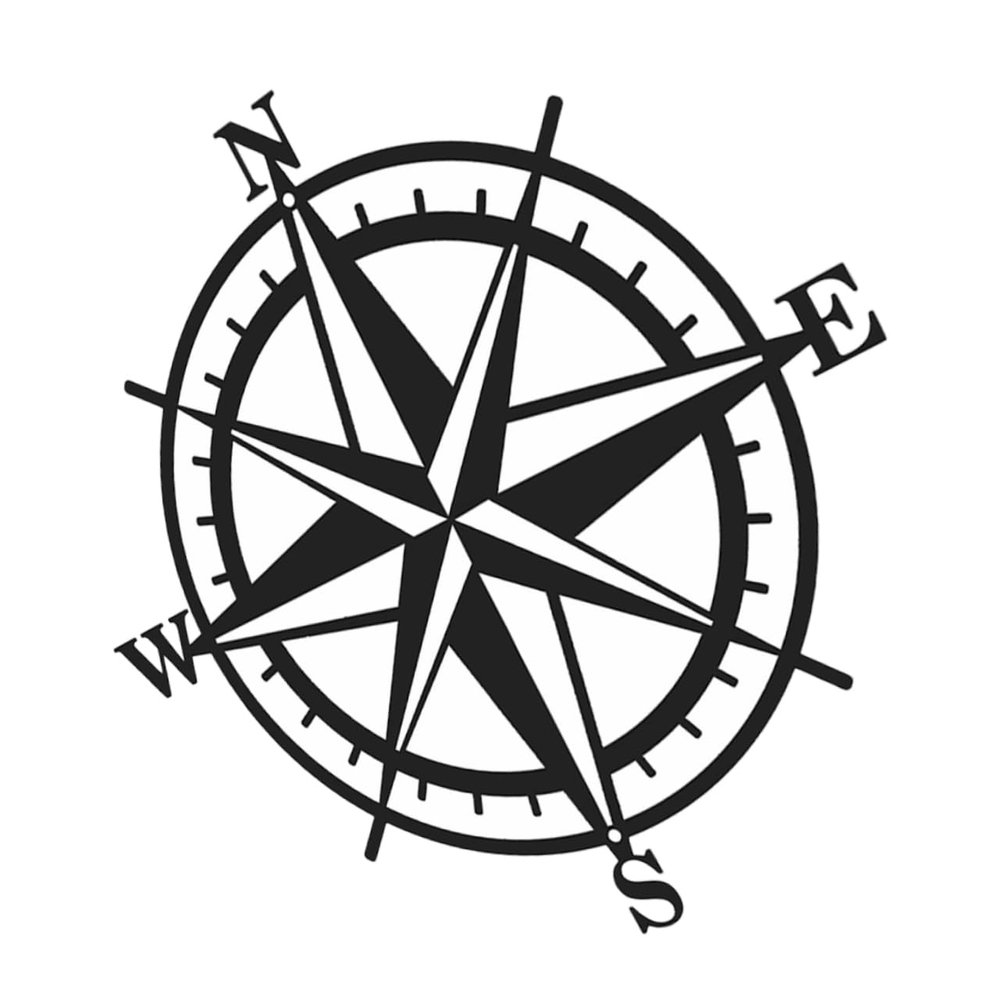 CAXUSD Metal Compass Wall Decor for Indoor and Outdoor Use