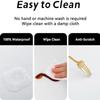 Round Tablecloth with Elastic Edges, Modern Marble Pattern, Wipeable Waterproof Polyester, Gray, 120 cm view 3