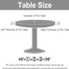Round Tablecloth with Elastic Edges, Modern Marble Pattern, Wipeable Waterproof Polyester, Gray, 120 cm view 4